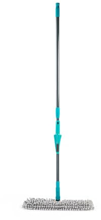 Beldray Pet Plus Flat Mop, 2 In 1 Double Sided Pad | Telescopic Handle, Chenille And Zig Zag Microfibre Pad, Machine Washable, Anti Bac Treated Pad, Scraper Tool For Hair