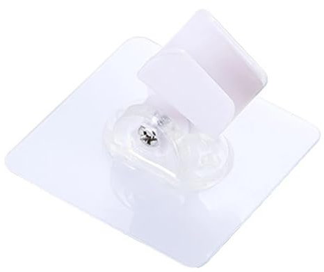 support de pommeau de douche réglable, Support de pommeau de douche autocollant, fixation murale sans perçage, multicolore, 7,2 x 7,2 cm(White)