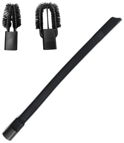 Rinteea Flexible flache Fugendüse, 35 mm, Schlauchadapter, Staubsaugerdüse, Haushaltsreinigungswerkzeug mit Reinigungsbürste