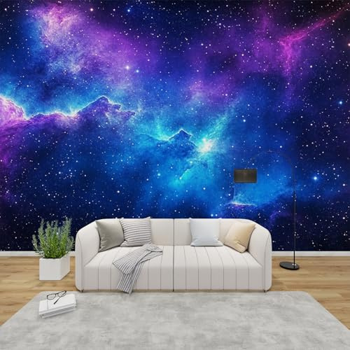 AevuCub Galaxy Wallpaper for Living Room - Cosmic Space Wall Murals for Bedrooms, Fantasy Universe Wall Art, Non-Woven Photo Wallpaper 3D Effect, 350x256 cm