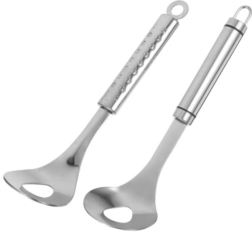 TOPPERFUN 2 Pezzi Cucchiai per Carne Acciaio Inossidabile Strumento per Uniformi e Facili da Usare per Cucina e Preparazioni Gourmet