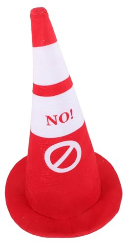 FUNNETOYU Plüsch Verkehrskegel Hut Leichter Weicher mit Lustiges Kostüm Accessoire für Karneval Halloween Cosplay und Fotorequisiten Einzigartiger Bequemer Foto und Performance Hut