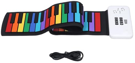 49 Key Roll Up Piano addensato silicone impermeabile 500 mAh Musica elettronica pieghevole colorata per bambini