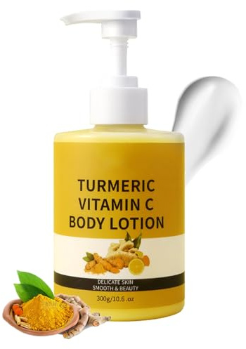 Loción corporal con turmeric, mantequilla corporal de cúrcuma, Crema reafirmante y aclaradora de cúrcuma de vitamina C, crema hidratante corporal iluminadora para rostro y cuerpo