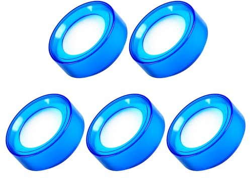 iplusmile Umidificatore per Dita in Spugna Trasparente Blu Set da 5 Pezzi per Contare Soldi Riduzione Statica e Idratazione Rapida Accessorio Compatto per Ufficio Bancario e Cassieri
