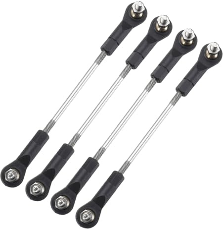 sourcing map 4Pc Adjustable Turnbuckles Camber Link 84-94mm Turnbuckle Rod | Steering Servo Linkage with M3 Ball Head Rod Ends for RC Car Replace Parts
