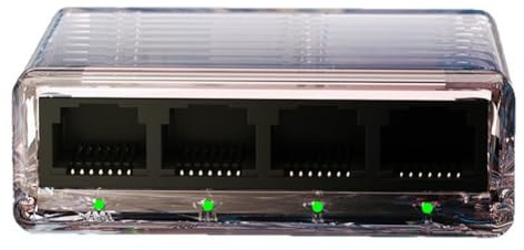 Geieold Switch di Rete Gigabit Ethernet Switch 1000Mbps RJ45 Adattatore LAN HUB SPALIGNAMENTO Auto/MDIX per Router WiFi