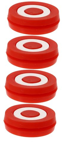 DEARMAMY Ammortizzatore Antivibrazione in Silicone Rosso per Racchetta da Tennis 4 Pezzi, Smorzatore Vibrazioni Sottile per Accessori Racchette, Riduce Urti e Protegge Braccio Durante