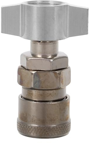 BESPORTBLE Adattatore Rapido in Metallo per Tubo Flessibile Propano, Connettore per Serbatoio Gas Camion, Raccordo Antigoccia per Fornelli e Barbecue a Gas, Compatibile Modelli Multipli