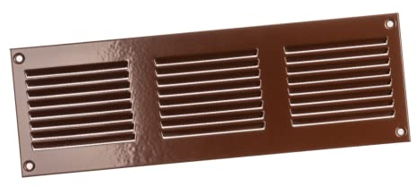 300x100mm Lüftungsgitter - Braun Abluftgitter mit Insektenschutz Abluft Zuluft Metall Gitter