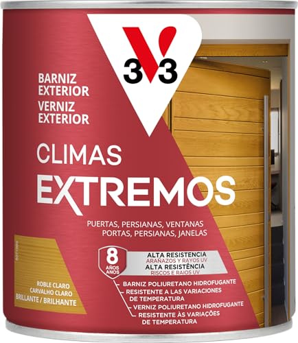 V33 Barniz Exterior Climas Extremos Brillante Roble Claro 0,75L