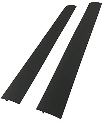 CozyKit Silicone Kitchen Stove Counter Gap Cover Long & Wide Gap Filler (2 Pack) Seals Spills Between Counters, Stovetops, Washing Machines, Oven, Washer, Dryer - Heat-Resistant and Easy Clean (Black)