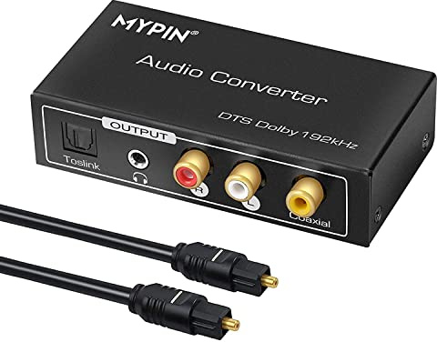 192KHz DAC Converter Multifunction Audio Converter, HDMI ARC Audio Extractor Adapter, Toslink(Optical) or Coaxial or HDMI ARC Input to Coaxial + Toslink(Optical) + Stereo L/R + 3.5mm Jack Output