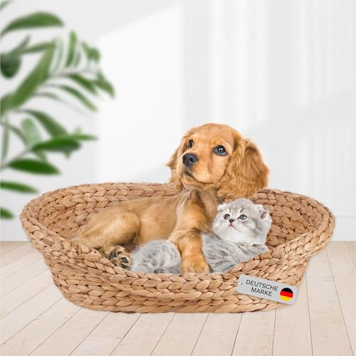 Lycce Katzenbett Hundebett für kleine Hunde oval, hoher Rand Gr. 1