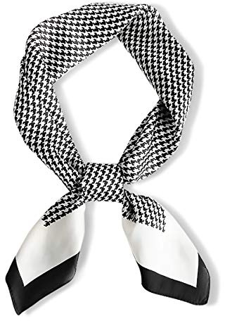 LumiSyne Sciarpe Di Seta Donna Foulard Quadrata Pied De Poule Classico Seta Di Gelso Morbida Calda Sciarpa Al Collo Stile Francese Decorazione Moda Fazzoletto Fascia Per Capelli Primavera Autunno
