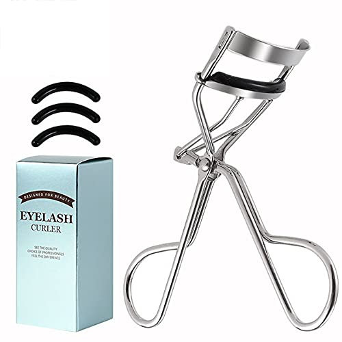 LYYDAN Wimpernzange, Eyelash Curler mit 3 fortschrittlichen Silikon-Ersatzpads Make up Tool für alle Augenformen geschwungene Wimpern Eyelash Curler