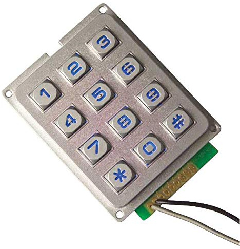 Keypad MCAK304NSSLWPMMBLGKT - Teclados (IP67, 3 x 4), color azul