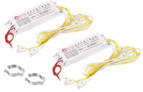 PATIKIL Electronic Ballast, 2 Pack 220V AC 24/55-Watt T8 Fluorescent Tube Universal Ballast Tube Instant Start with 4 Interface, White