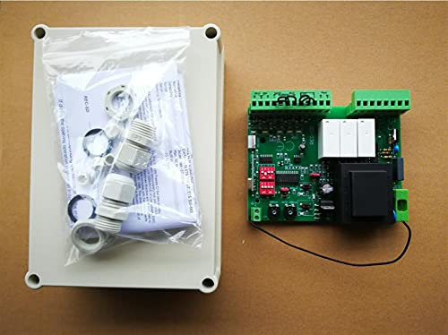 PAKLIF Kit d'ouverture de portail automatique 220 AC pour portail coulissant de garage opérateur de moteur carte de circuit imprimé NC contrôleur de carte électronique pour ouvre-porte automatique