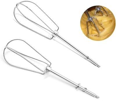 Gfamous 2 Stück Rührbesen für Handmixer – Ersatz Schneebesen | Rechts Links Quirl Mixer Schlagbesen, Rühreinheit für Handmixer und Küchenmaschine – für Handmixer und Küchenmaschine