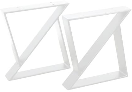 modern LOFT art Bankbeine Tischbeine - DIY Möbelfüße 100x10cm Weiß - Moderner Industrie-Look für Ihr Wohnzimmer - Metall Industrial Tisch Bank Sitzbank Couchtisch Kufen - Breite 40cm, Höhe 42cm
