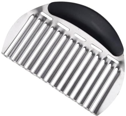 Kartoffel Wellenmesser, Edelstahl Wellenschnitt Gemüse Wellenschneider Mit Griff Wellenschneider Wellenmesser Riffelmesser Aus Edelstahl Wellenschnittmesser Für Gemüse, Pommes, Butter, Und Obst