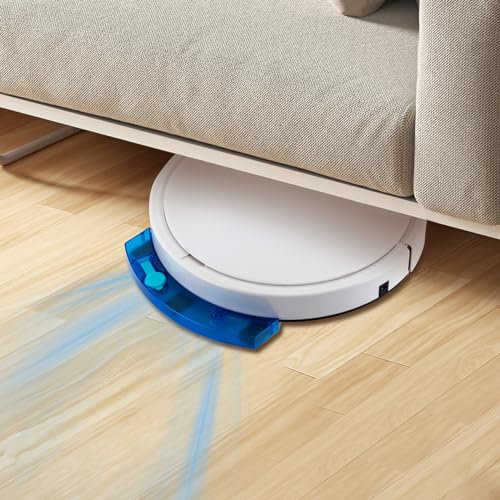 Apriltop Spazzatrice 3 in 1, Robot Aspirapolvere con Serbatoio D'acqua per Polvere e Peli di Animali Domestici, Bianco
