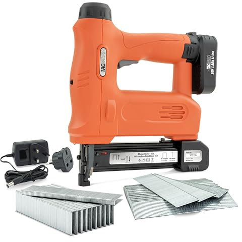 Tacwise 1701 Master Nailer 20V 191 Akku Klammer-/Nagelpistole mit 1000 Klammern und 2000 Nägel