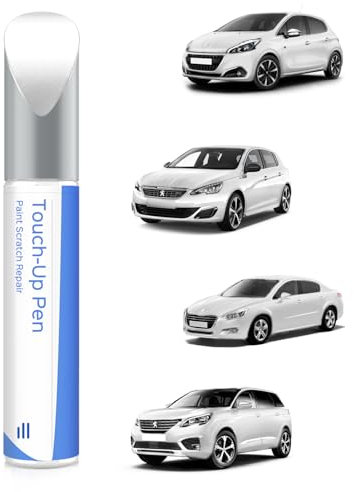 PARTS4EV KWE Blanc Nacre/Pearl White Touch Up Paint for Peugeot Exact Match - Scratch & Chip Repair