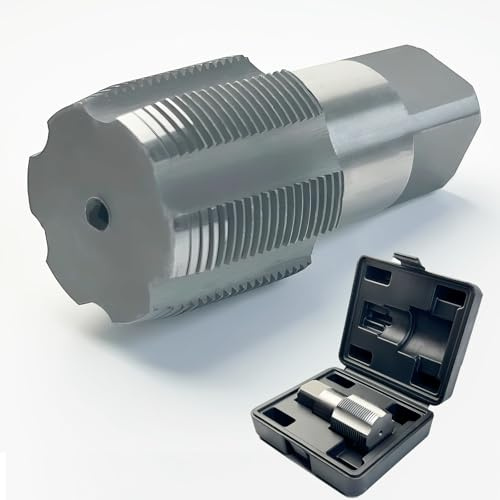 1-1/5.1 cm-11-1/2 NPT-Rohrgewindebohrer, Präzisions-Gewindebohrer aus Karbonstahl, NPT-Gewindebohrer-Set für saubere, präzise Gewinde, 1-1/2-11-1/2 Zoll NPT-Wasserhahn, perfekt für Klempner,