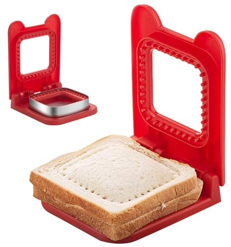 Crustless Sandwich Maker - Diys Sandwich Cutter and Sealer, Fun Food Shaper | Square Sandwich Descruster Mold, Sandwich Crimper for Snacks in the Luncher