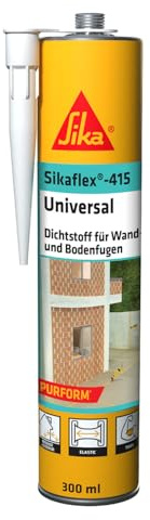 SIKA - PU-Dichtstoff - Sikaflex 415 Universal - Betongrau - 300ml | Für Wand- und Bodenfugen - Hohe Haftung - Innen & außen - Lösemittelfrei - Elastische Abdichtung