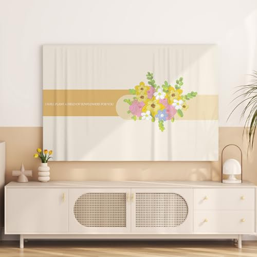 30-80In Interior TV Cover European Style TV Screen Protector Dustproof For LCD LED TV Curved TV Dust Cover Cloth Fabric Indoor Decoration(Size:80IN(W190xH110CM),Color:C)