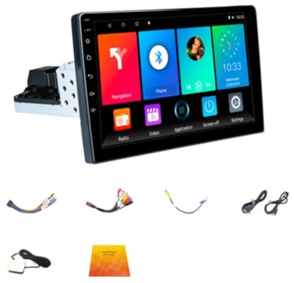 Junterone 9Inch Android 13 1 Din Car Radio CarPlay Auto Autoradio Universal WIFI GPS Bluetooth Audio Multimedia Video Player