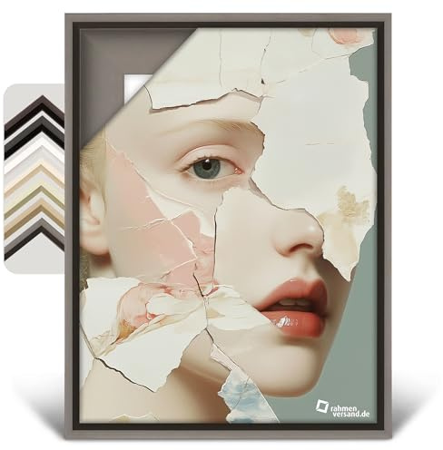 Rahmenversand® Schattenfugenrahmen in verschiedenen Farben (18x24cm Innenmaß + 1,4cm Fuge) - Rahmen für Leinwand aus Holz - Handgefertigte Leerrahmen - Bilderrahmen für Leinwände