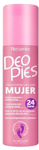 Deo Pies Foot Deodorant Spray for Women – Odor Control, Fresh Feel – No Stains – 8.79 fl oz (260ml)