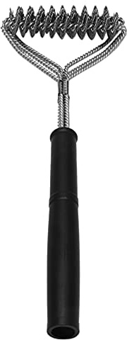 Junterone Nettoyant pour Barbecue en Acier Inoxydable À 100% Rouillé Brosse de Nettoyage pour Barbecue À Ressort À Trois Têtes Brosse de Nettoyage pour Barbecue Four Brosse de Nettoyage