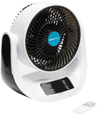 3 PAGEN® kompakt fläkt med fjärrkontroll – 3 hastighetsinställningar för perfekt kylning – 70° – oscillation för fördelning av luft – bordsfläkt med timerfunktion – särskilt tyst