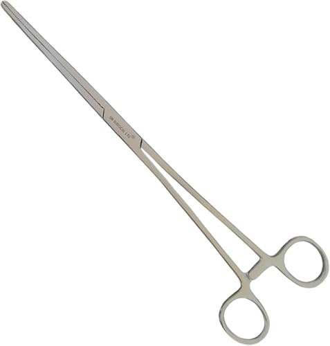 Professionella hemostat-fisketänger i rostfritt stål används som smycken, flugfisketänger och urhakande fisktång – husdjur, hundöron hårtrimning tänger (24 cm)