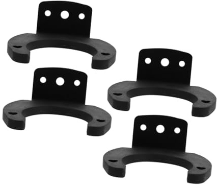 4 Stück Mikrofon Wandhalterung Schwarz für Wandmontage | Silikon und Eisen, Platzsparende Aufbewahrung, Einfache Installation für Büro und Zuhause