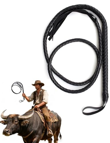 Haxisii Fouet pour cheval - 1 fouet noir Indiana Jones - Convient pour les spectacles équestres, l'entraînement de cheval, les productions sur scène et les jeux de rôle - Accessoires de costume