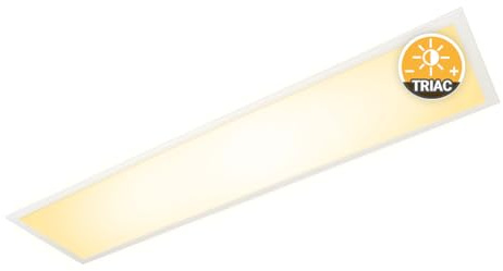 Xtend EcoLight LED Panel 120x30 cm Warmweiß 3000K dimmbar Triac | 40W 3400lm Slim Alu Deckenleuchte Netzteil PLe2.2