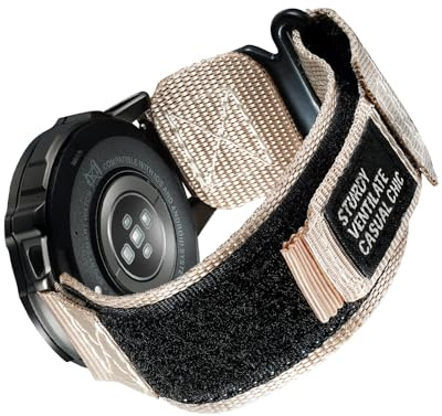 MEGALITH 22mm Nylon Watch Strap Quick-Release: Replacement Watch Band Compatible with Smartwatch and Wristwatch - Adjustable Sport Nylon Strap for Men