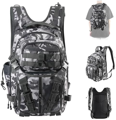 Generisch Angelrucksack, Angeltasche Große Angeltasche, wasserdicht, verschleißfest, Angel-Sling-Rucksack mit Rutenhalter, leichte Aufbewahrungstasche for Angelausrüstung(B)