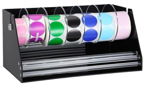 de rouleau d ' autocollants pour espace de travail, d ' organisateur d ' étiquettes en acrylique pour les bureaux à domicile, rangement par traction pendant le tri des loisirs