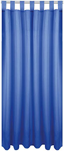 Bestlivings Blickdichte (Blau) Gardine mit Schlaufen in 140x225 cm (BxL), Vorhang Dekoschal als Sichtschutz