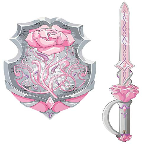 Little Adventures Foam Pretend Play Toy Shield & Sword Set (Princess)