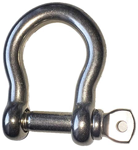 Sunload Schäkel geschweifte Form Edelstahl AISI 316 V4A 5 Stück (6 mm)