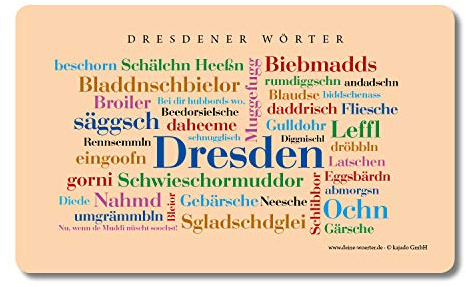 Frühstücksbrettchen Dresdener Wörter