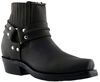 Grinders Renegade LO Botines Unisex Vaqueros de Cuero Marrón 8